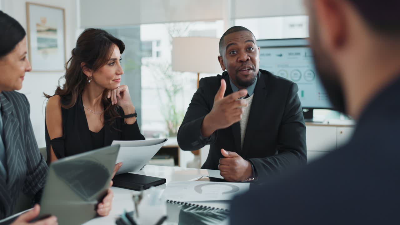 Successful Business Team Celebrating at Meeting