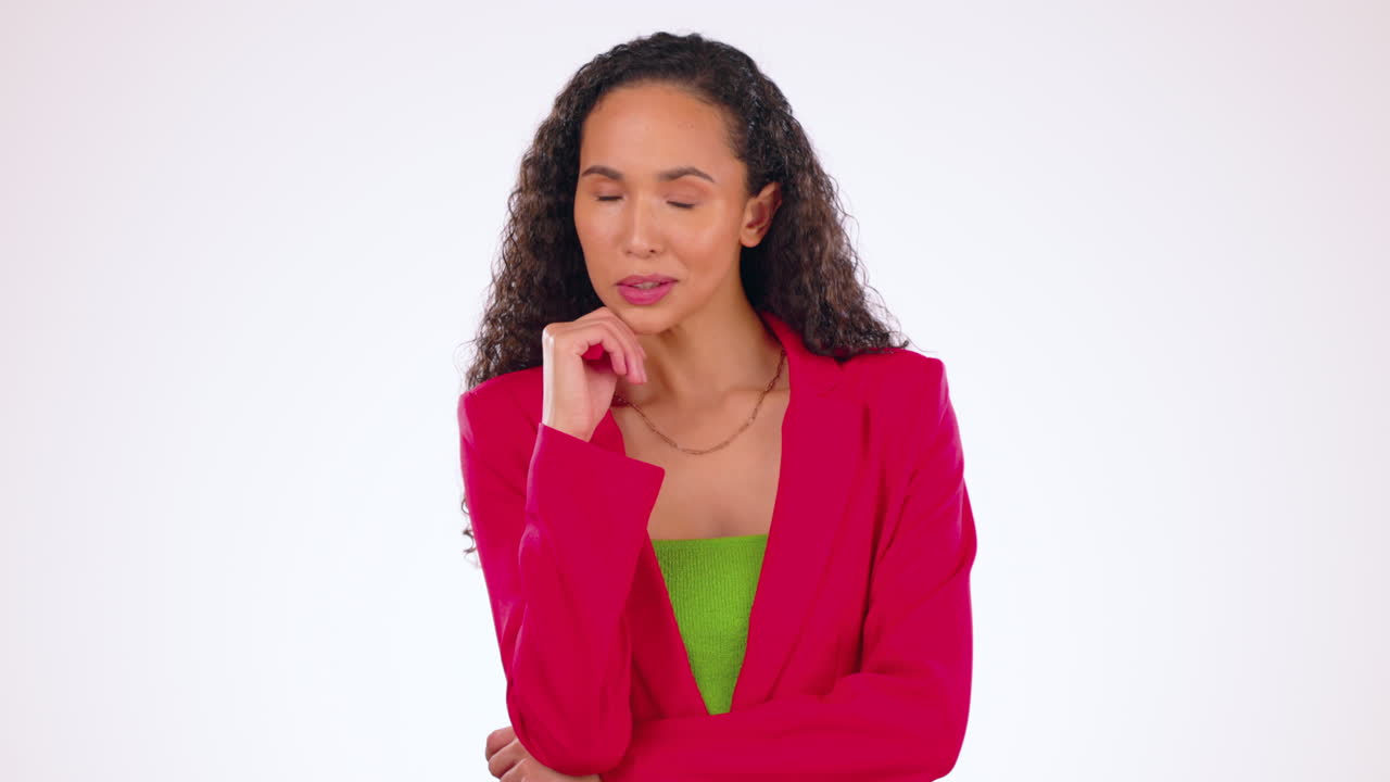 Business woman, studio background