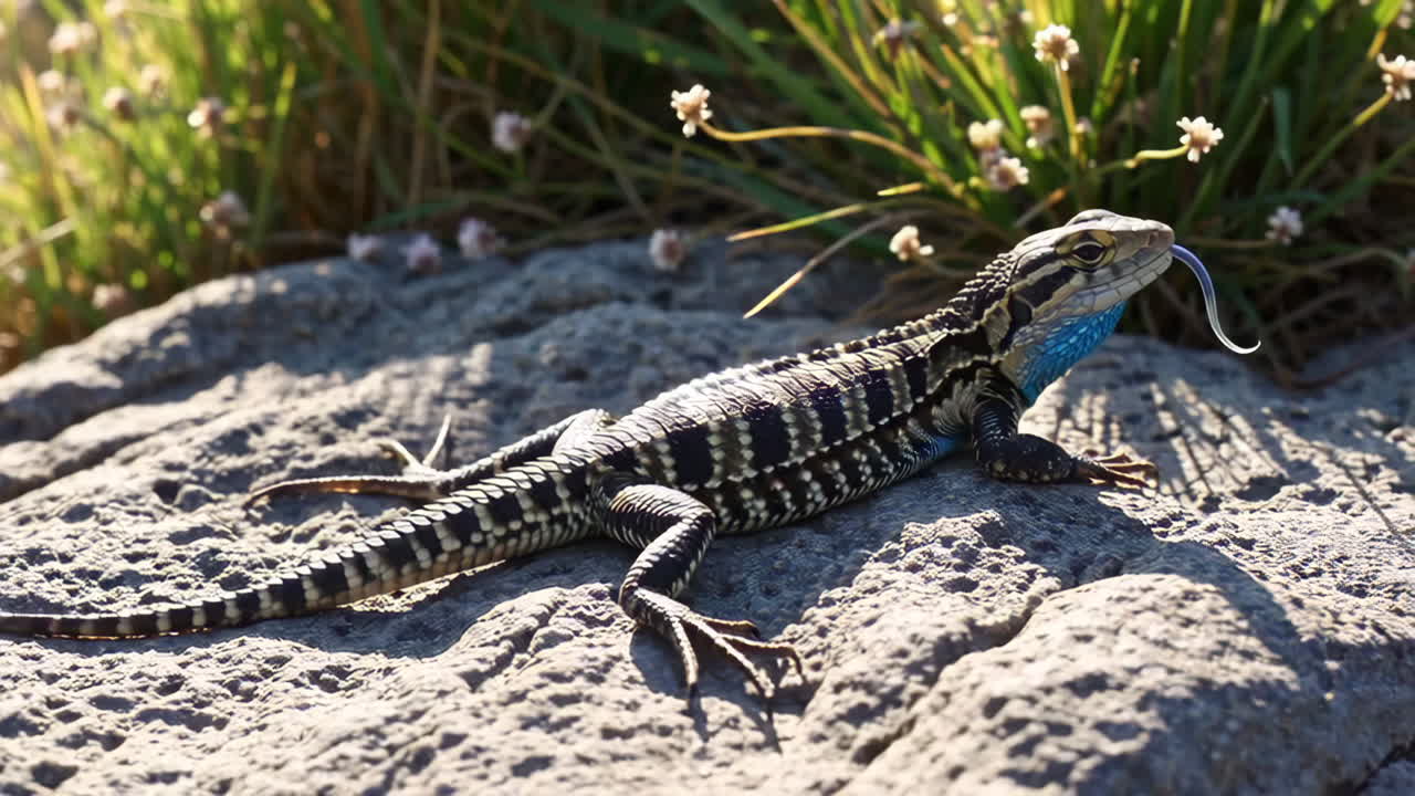 Small Lizard on Rock