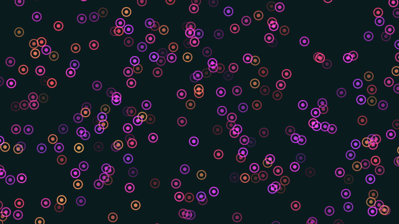 Rainbow glitters and bokeh on dark space