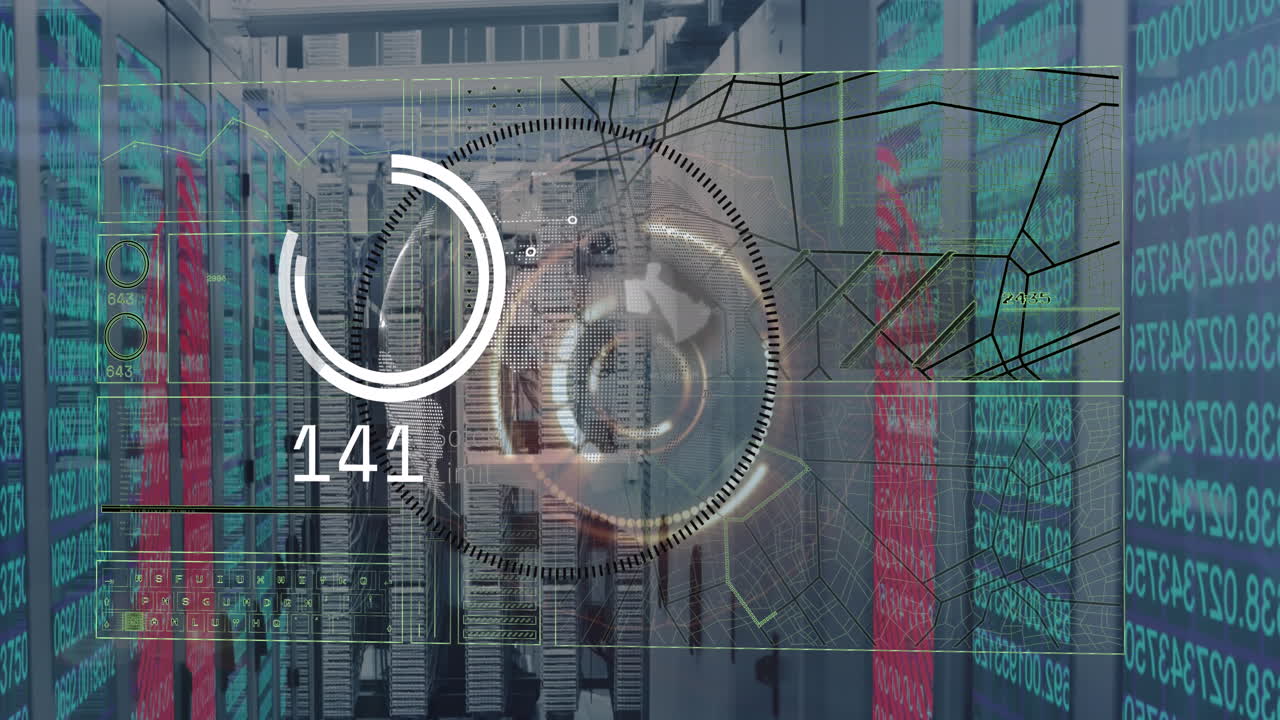 Animation of data processing over computer servers