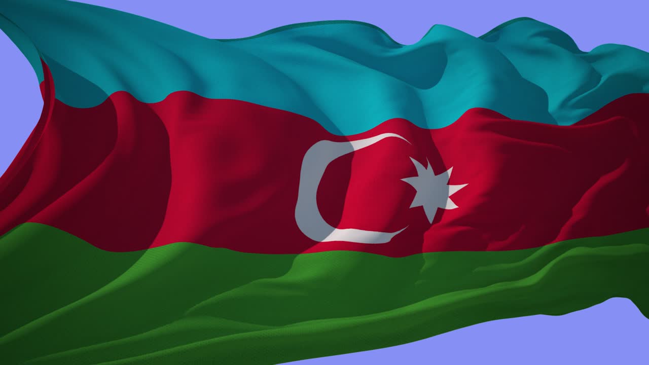 Flag Azerbaijan Alpha Loop 4K.