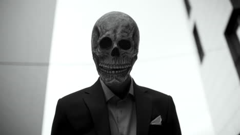 man in skull mask