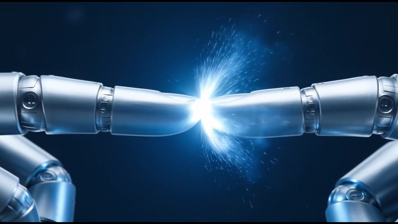 Robotic Fingers Connecting with an Electric Spark
