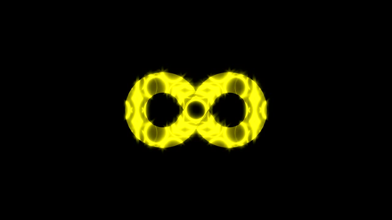 fondo abstracto con el signo infinito dorado