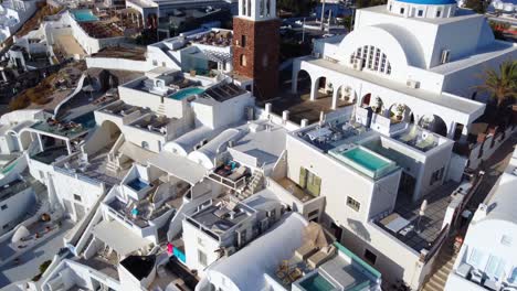 santorini oia village cliffside houses and hotels in santorini, greece