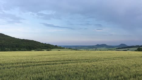 sunset in central bohemian highlands
