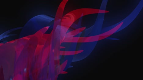 formas fluidas abstractas rojas y azules
