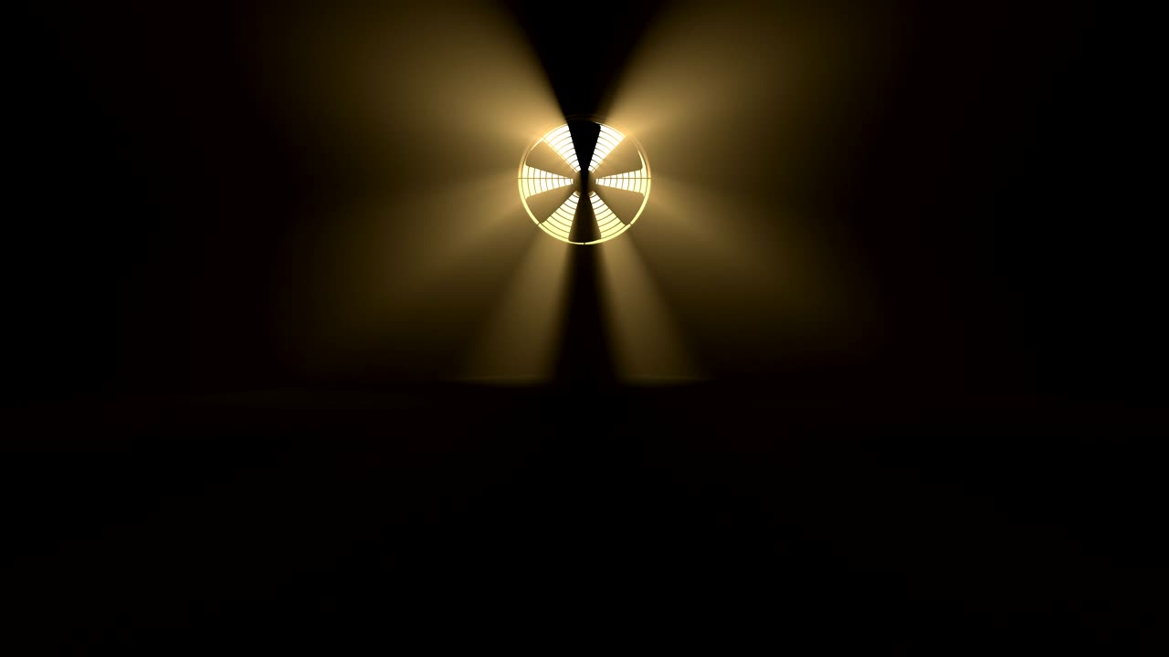 la luz pasa a través del sistema de ventilación