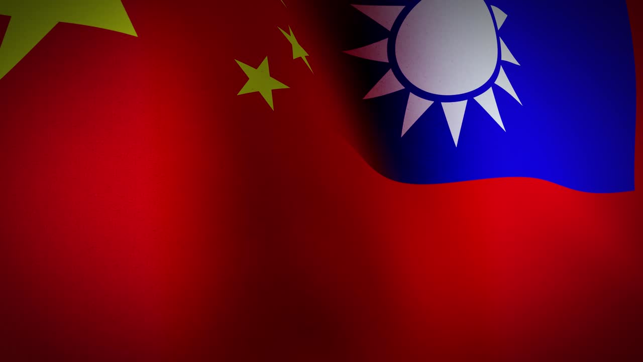 China and Taiwan flags showing government aggression and disagreement.