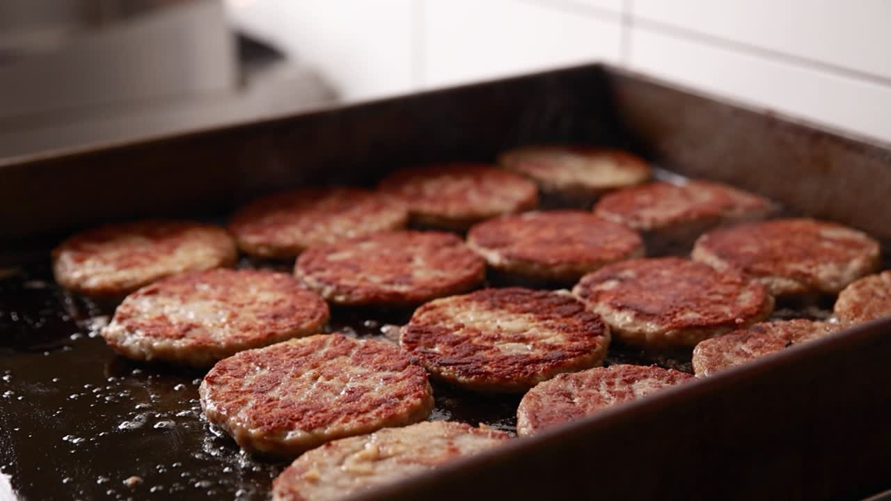 프라이드 햄버거 패티