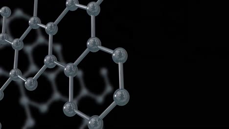 animation of 3d micro of molecules on black background