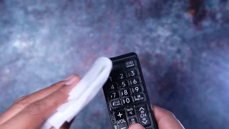 cleaning a tv remote control