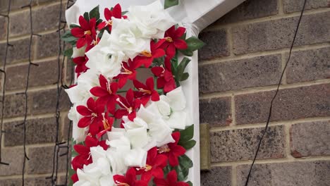 a detailed view showcasing the vibrant floral adornments for the decoration of the house