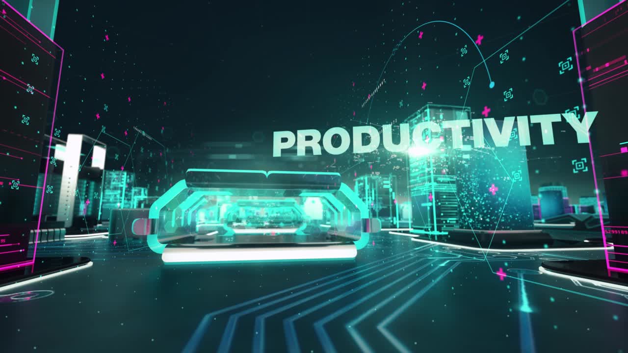 디지털 테크놀로지와 함께 온라인 메타버스 (hitech concept)