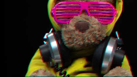 teddy bear dj in 3d stereo