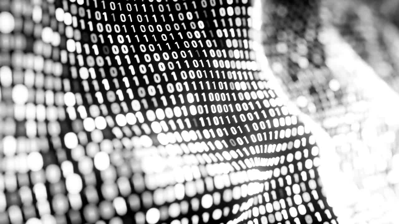 4k matriz binaria abstracta.