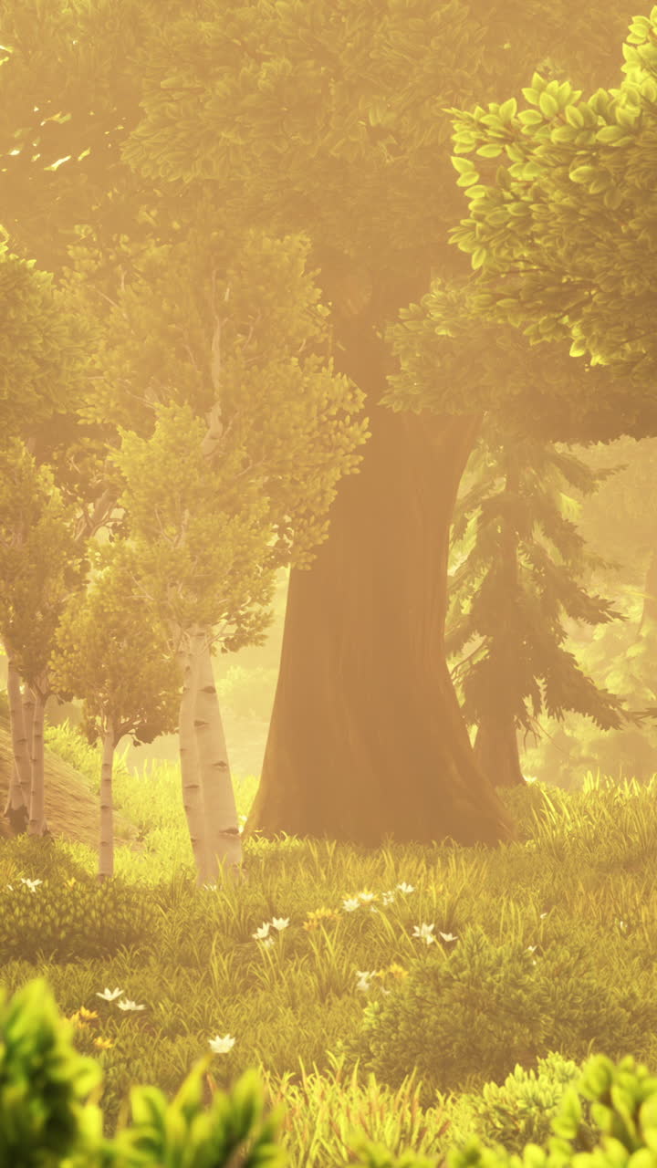 해가 뜨는 마법의 숲