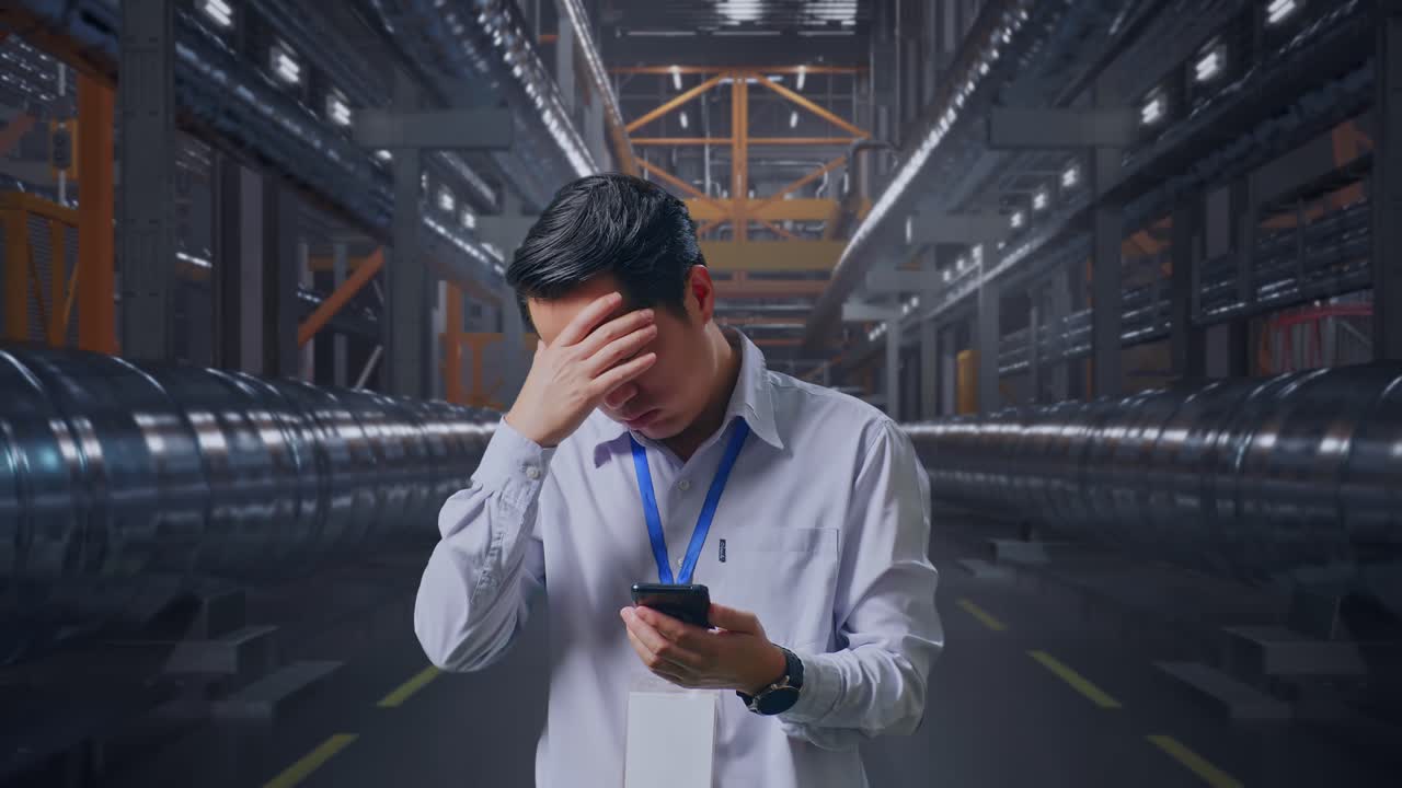 Stressed Factory Employee