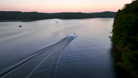 boat on summersville lake in west virginia