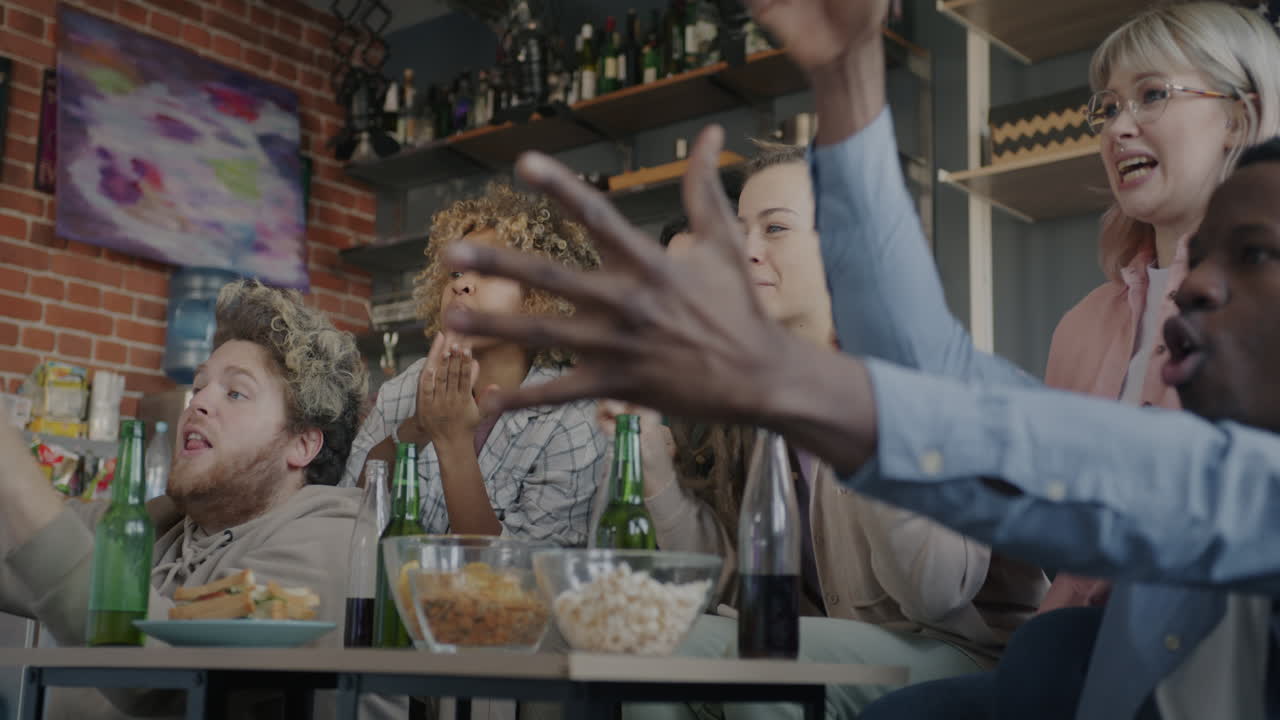 Friends Watching a Sporting Event