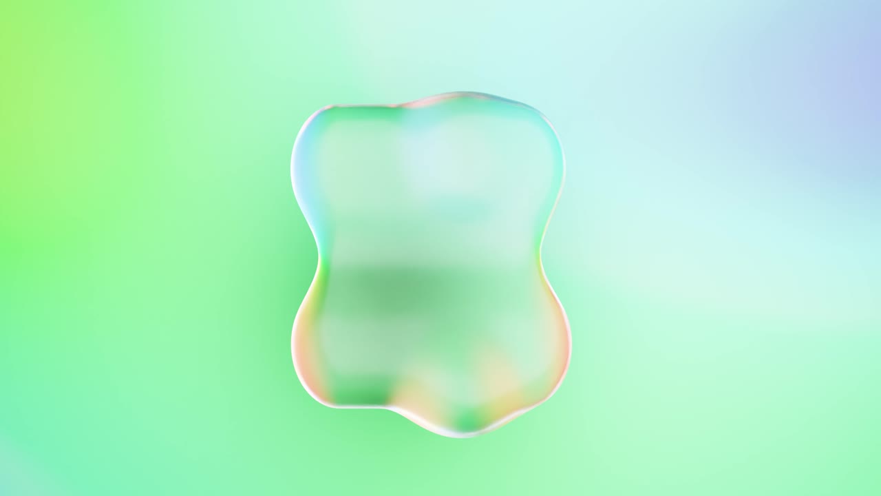 Abstract Iridescent Fluid Shape Morphing on Gradient Background