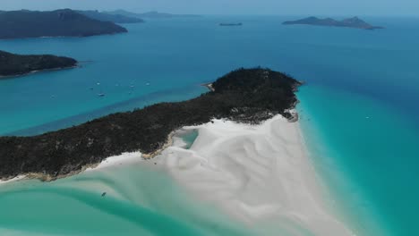 La-Arena-De-Sílice-Cristalina-De-La-Hermosa-Playa-Blanca-De-Australia-Vista-Desde-La-Antena-De-Un-Dron