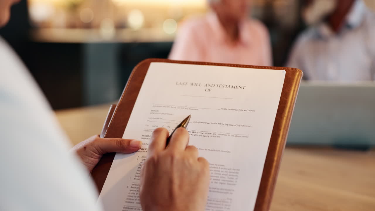 Legal last will testament signing