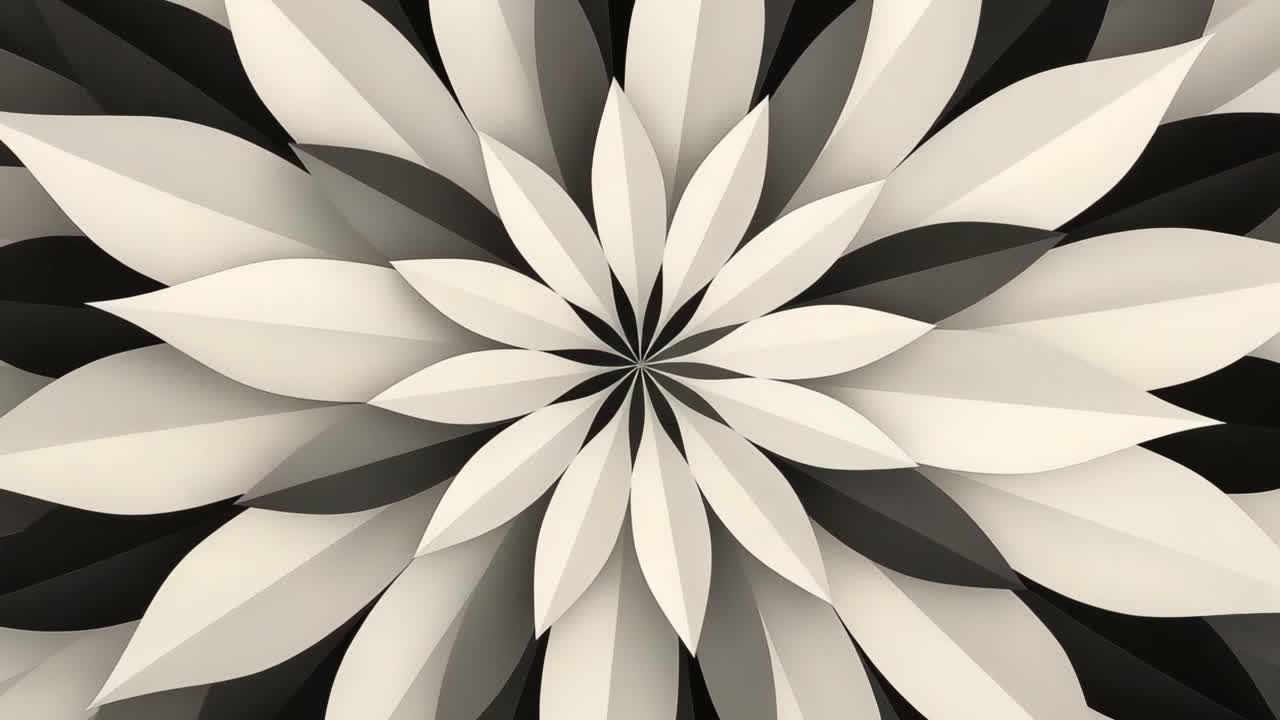 Abstract Monochrome Flower