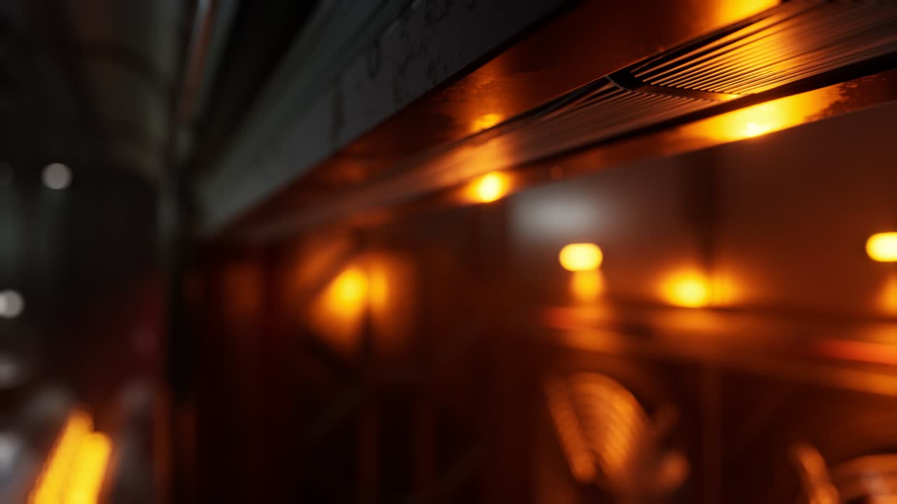 centro de datos oscuro futurista con metal y luces