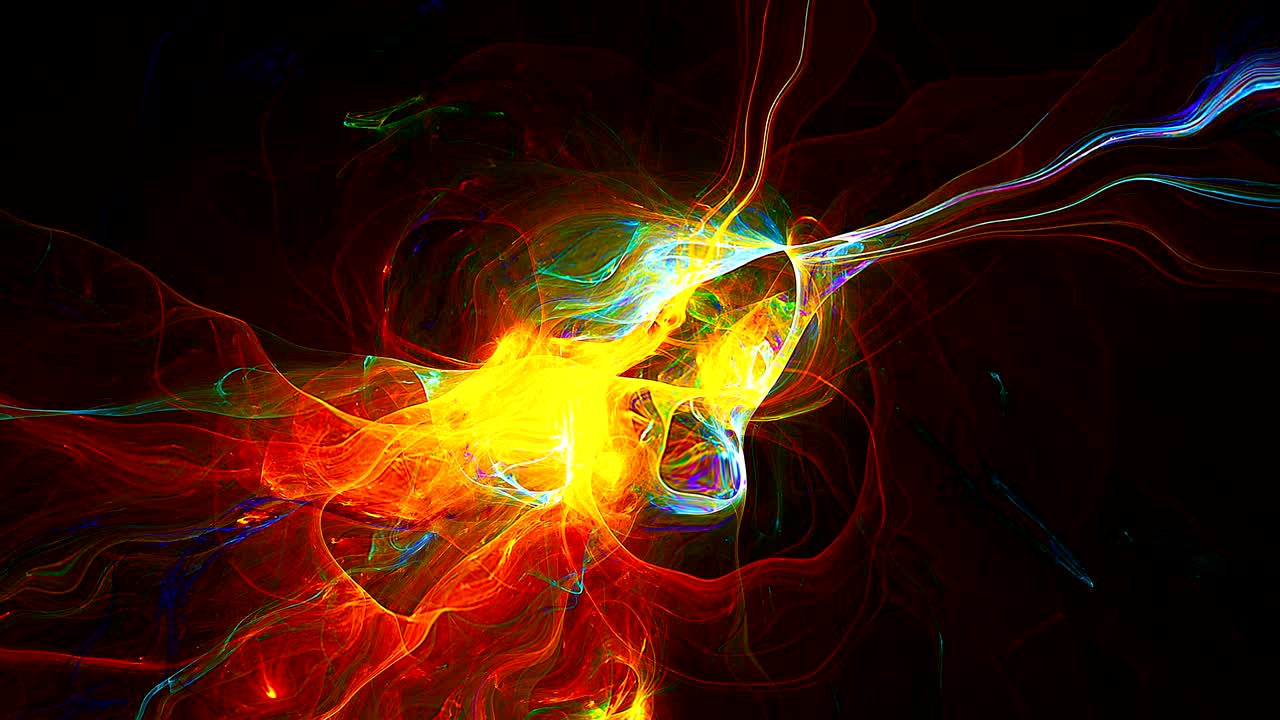 fondo fractal abstracto animación de renderización en 3d. bucle sin costuras