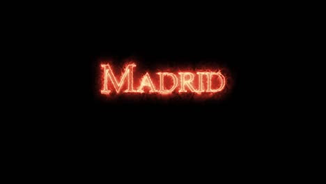 madrid written with fire. loop