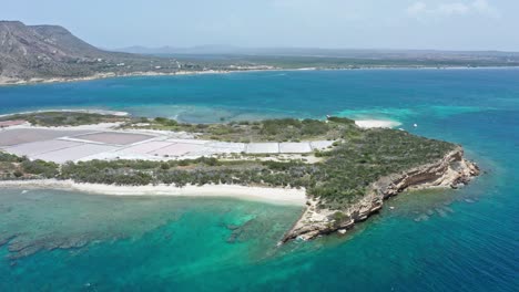 Salt-pans-at-Isla-Cabra,-Montecristi-in-Dominican-Republic