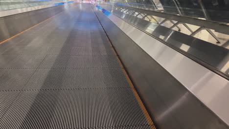 empty airport escalator