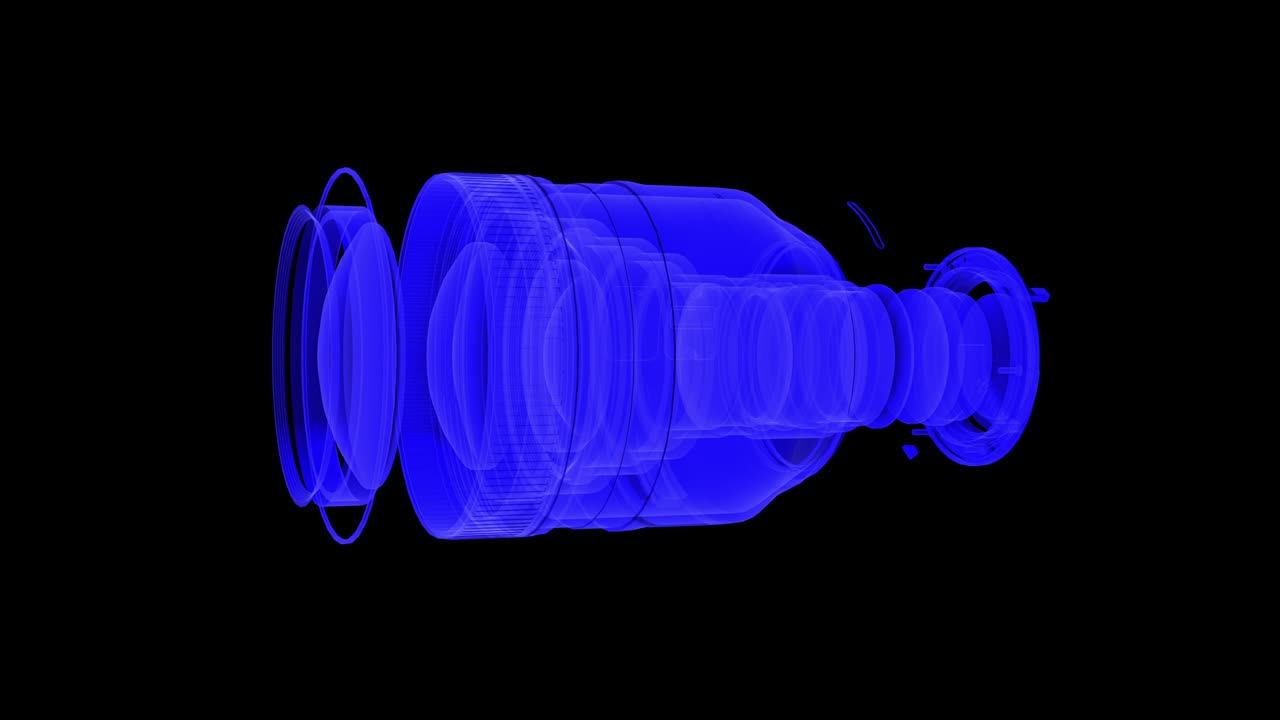 85mm explosion parts - transparent blue