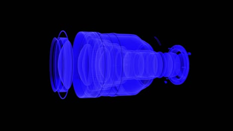 85mm explosion parts - transparent blue