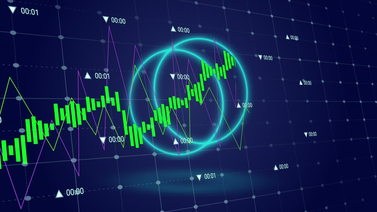 animación del procesamiento de datos sobre formas