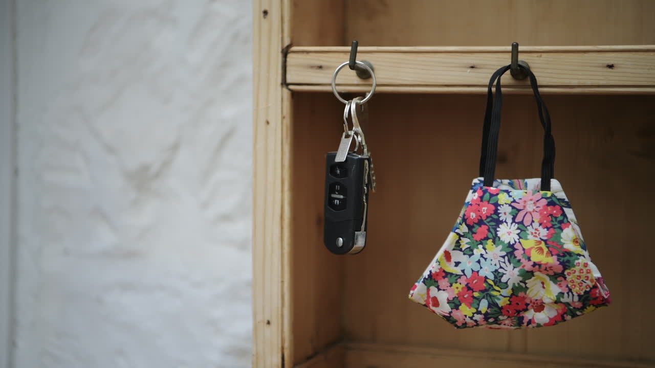 The New Normal of Picking up Car Keys - Face Mask, Static Lockdown