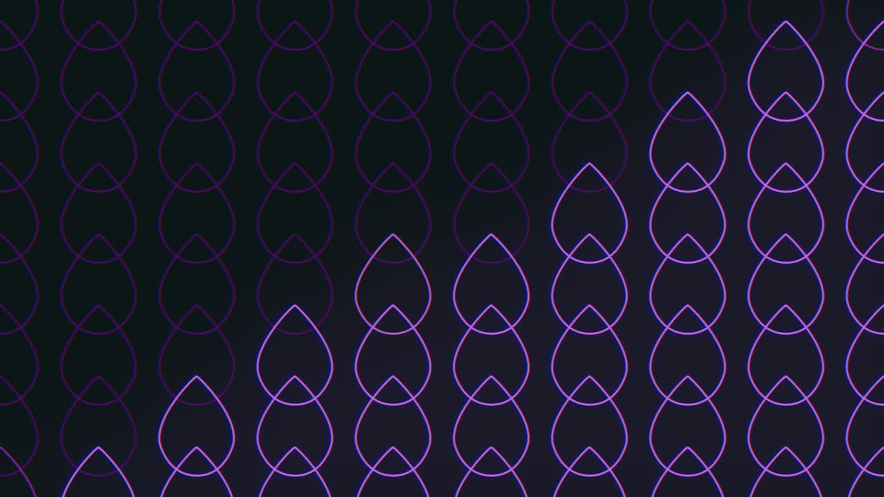 Purple neon drops pattern on black gradient