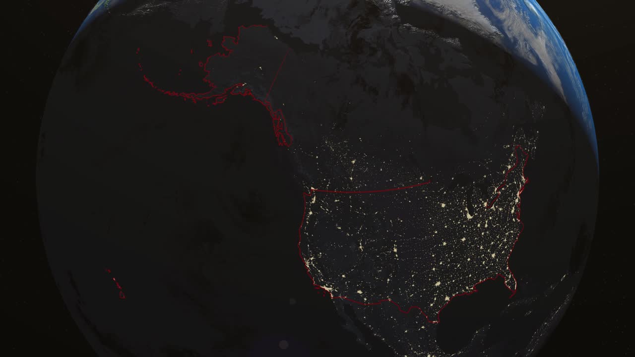 la tierra de los estados unidos arizona noche