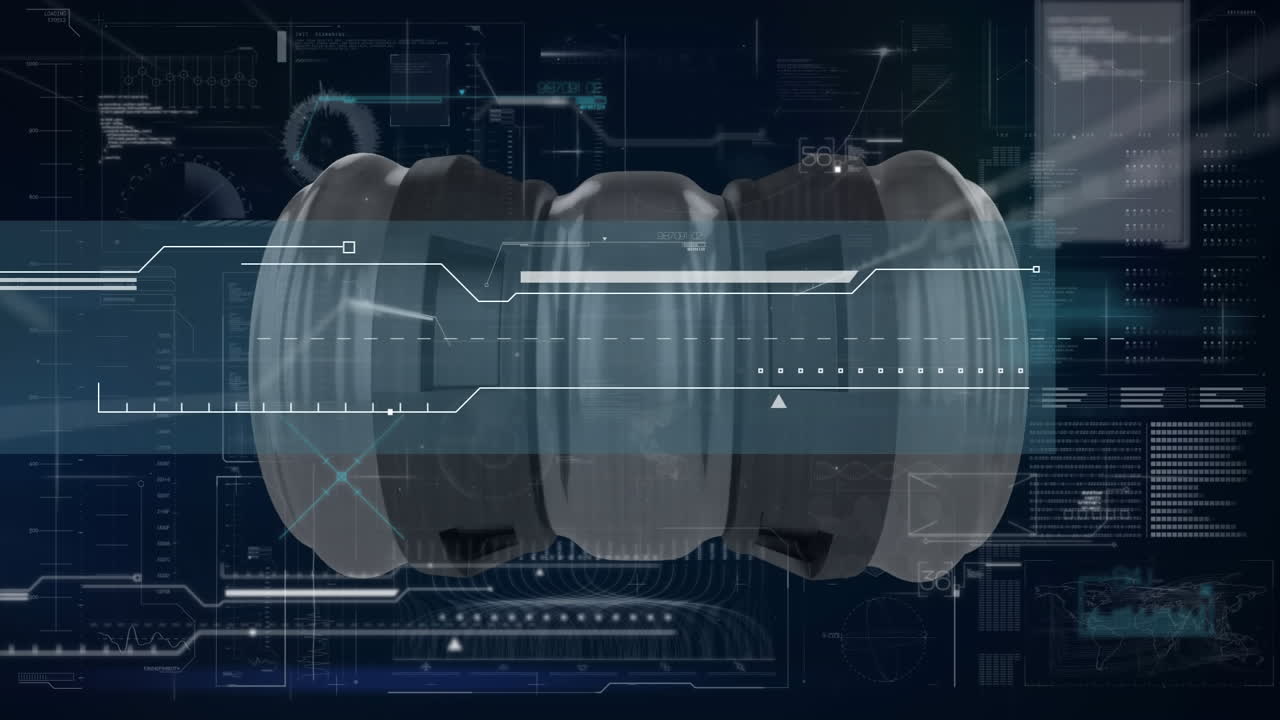 анимация моторного проекта над обработкой данных