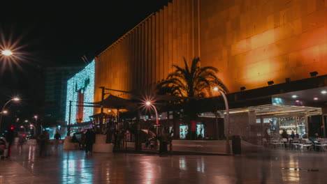 el corte ingles time lapse with people and long exposure in murcia gran via