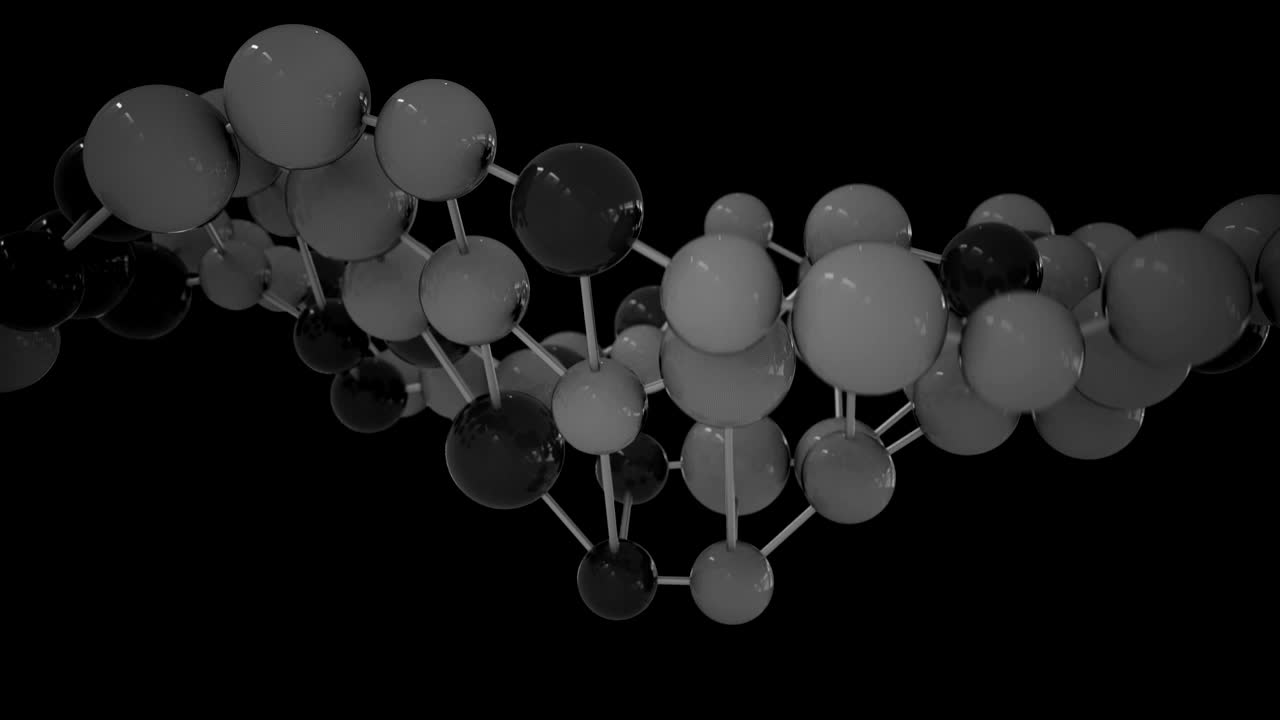 animación de moléculas abstractas en 4k.