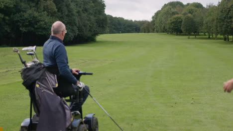a golfer playing golf on a golf course