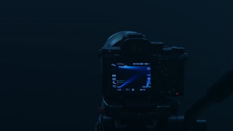 camera shoots searchlight rays of light