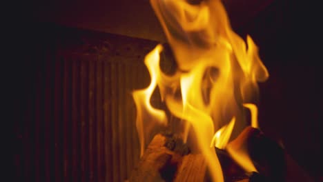 Close-Up-Flames-From-Fire-Made-From-Wood-Logs-Burning-In-Fireplace-At-Home-2