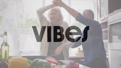animación de vibraciones texto sobre pareja de alto nivel