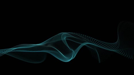 futuristic animation with particle wave object in slow motion, 4096x2304 loop 4k