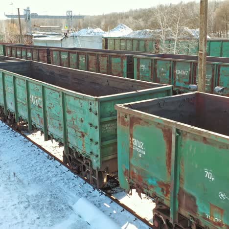 freight station with trains