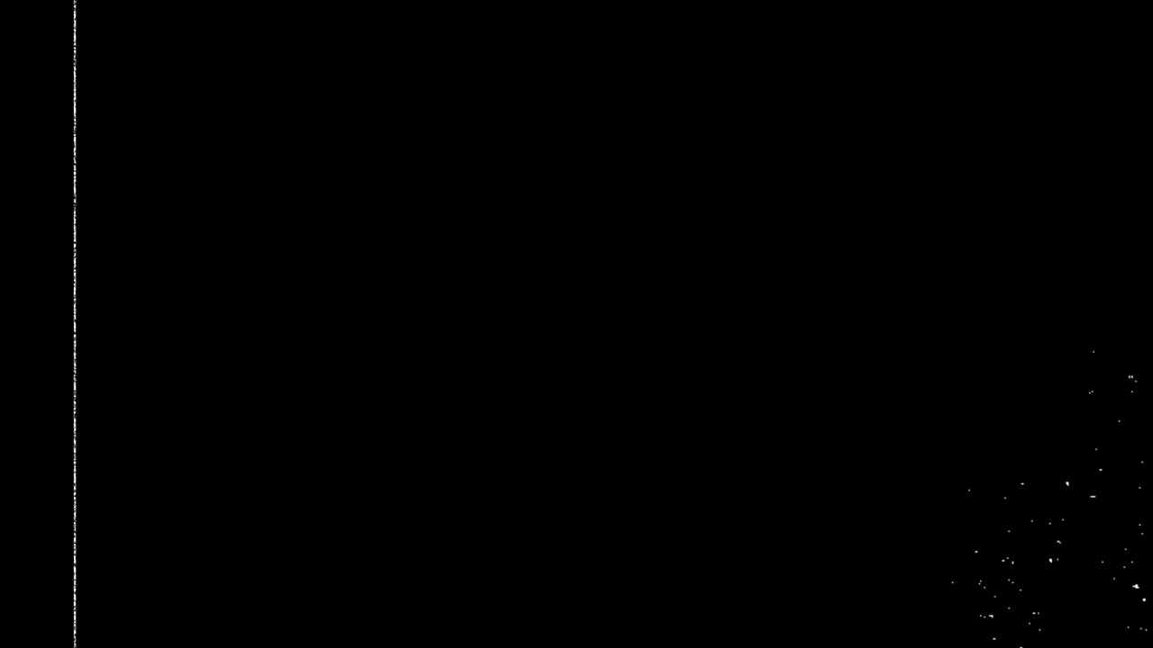 Cinematic White Particles Overlay on Black Background